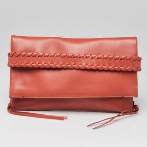 Chloe Sunset Brown Smooth Leather Mony Fold Clutch Bag